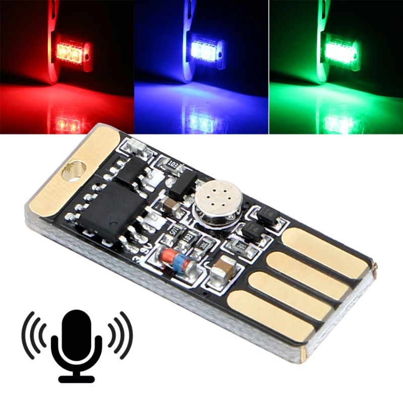 Led usb atmosfer warna warni sensor suara/musik