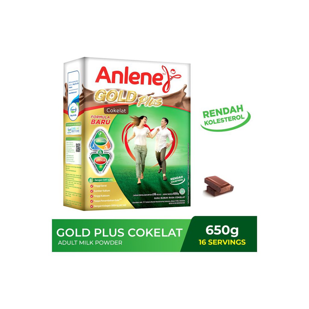 

ANLENE Gold Cokelat Susu Kalsium Box 650g 650g