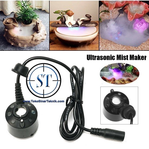 Mesin Pembuat Kabut Embun Mist Spray Fogger Atomizer Air Humidifier Dc 24V