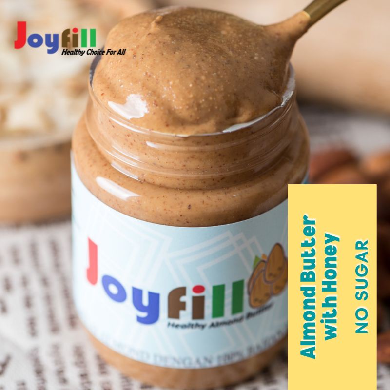 

SELAI ALMOND SEHAT Gluten Free No Refined Sugar Dairy Free Diet - ALMOND BUTTER WITH HONEY OR UNSWEETEND JOYFILL 215 gram