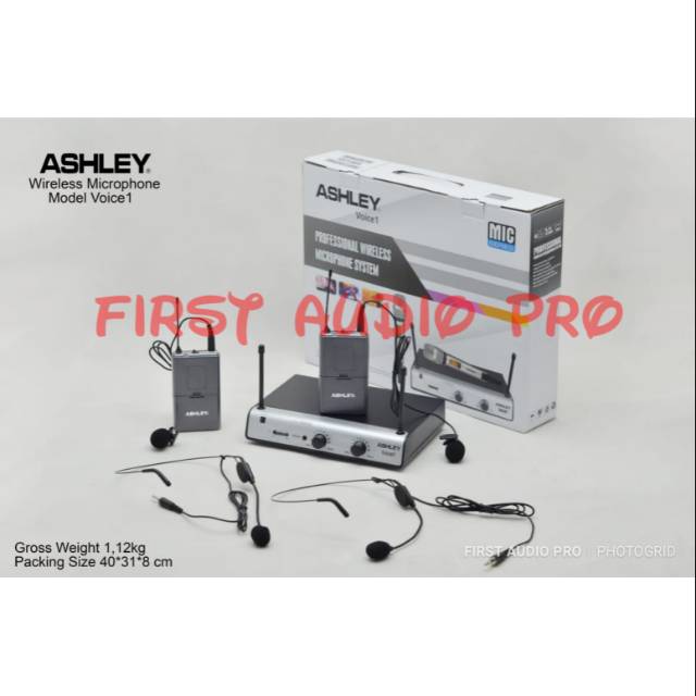 MIC WIRELESS ASLEY VOICE 1 ( 2BH CLIP ON + 2BH HEADSET ) ORIGINAL