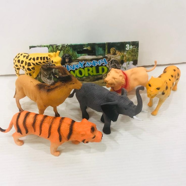 Mainan figure animal karet/ animal world / mainan hewan