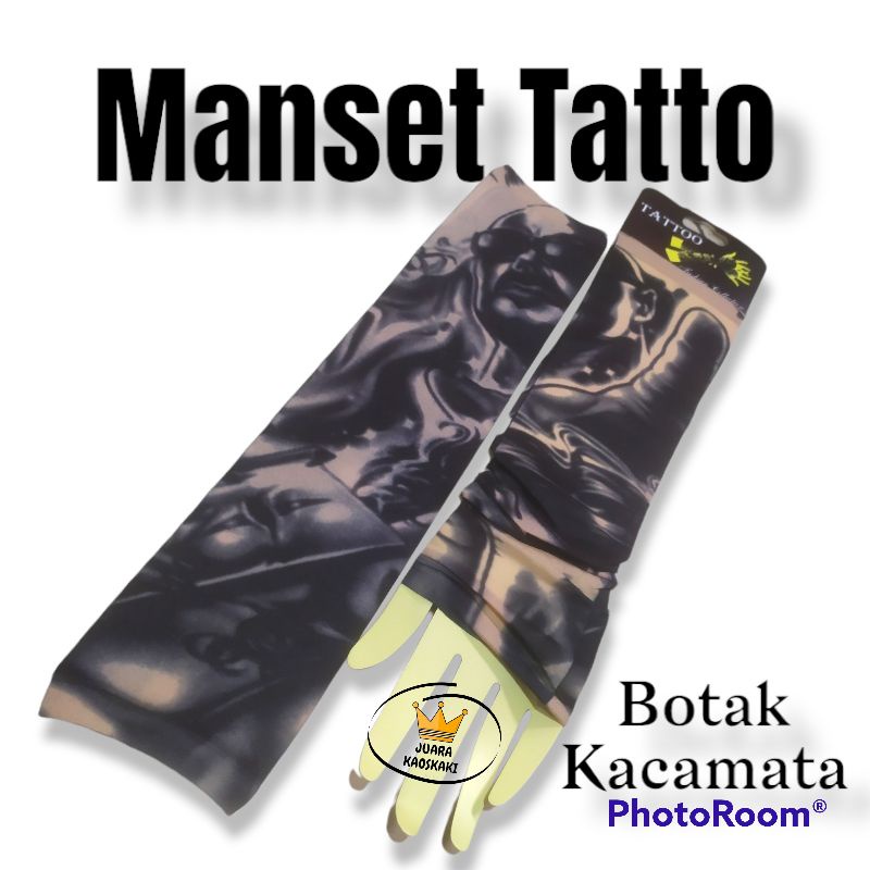 Manset Tangan Tato Pria Bahan Adem Penahan Sinar Matahari