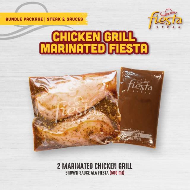 

Fiesta Steak Marinated Chicken Grill with Saos Brown - Daging Fillet Dada Ayam Frozen