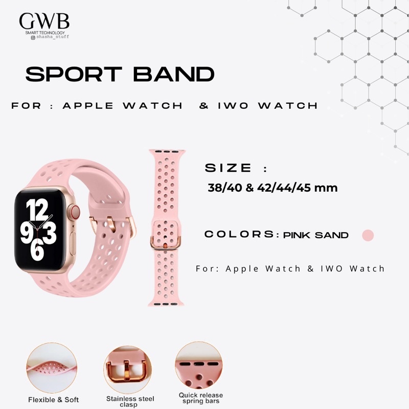 SPORT BAND FOR APPLE WATCH &amp; IWO WATCH