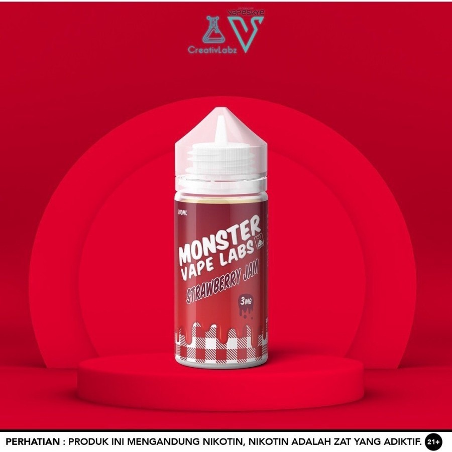 Jual Monster Vape Labs Strawberry Jam Shopee Indonesia