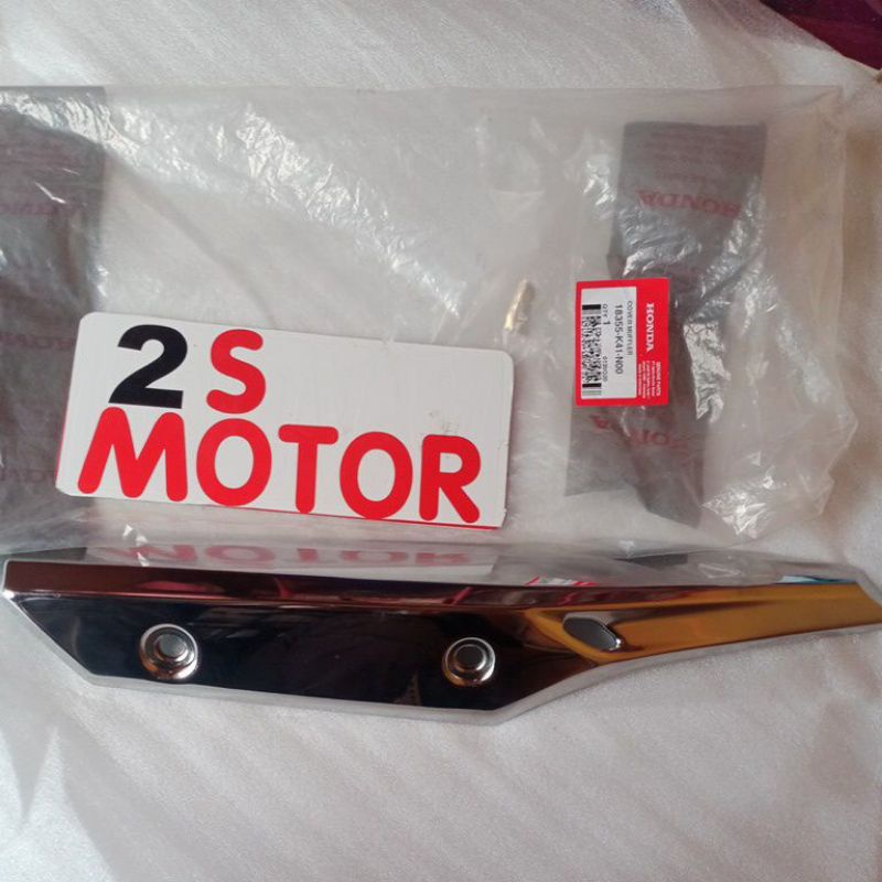 COVER MUFFLER TUTUP PELINDUNG KNALPOT SUPRA X 125 FI 2014-2019 ORIGINAL AHM 18355-K41-N00