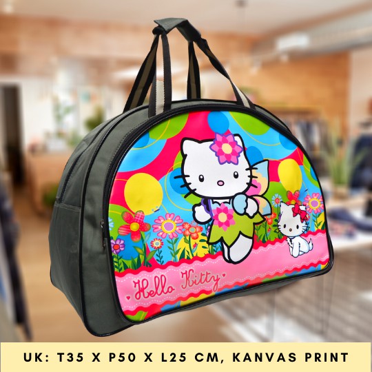 (BISA COD) tas pakaian wanita travel elle ukuran besar gambar print grosir semarang murah fashion-Motif 9