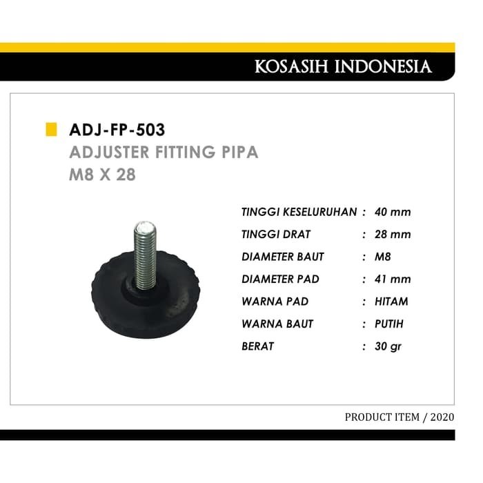 039 KOIN ADJUSTER FITTING PIPA M8 X 28