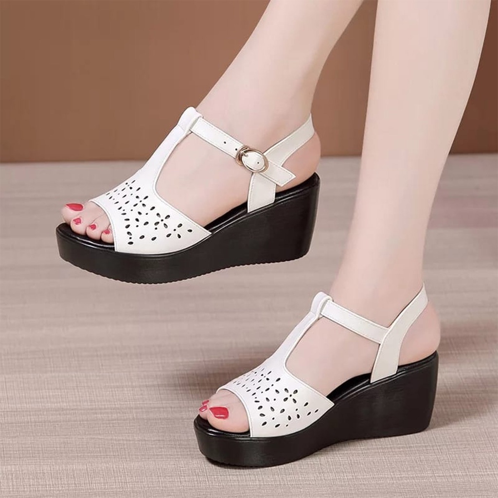 Sandal Wanita Zora Sepatu Wanita Wedges Vina