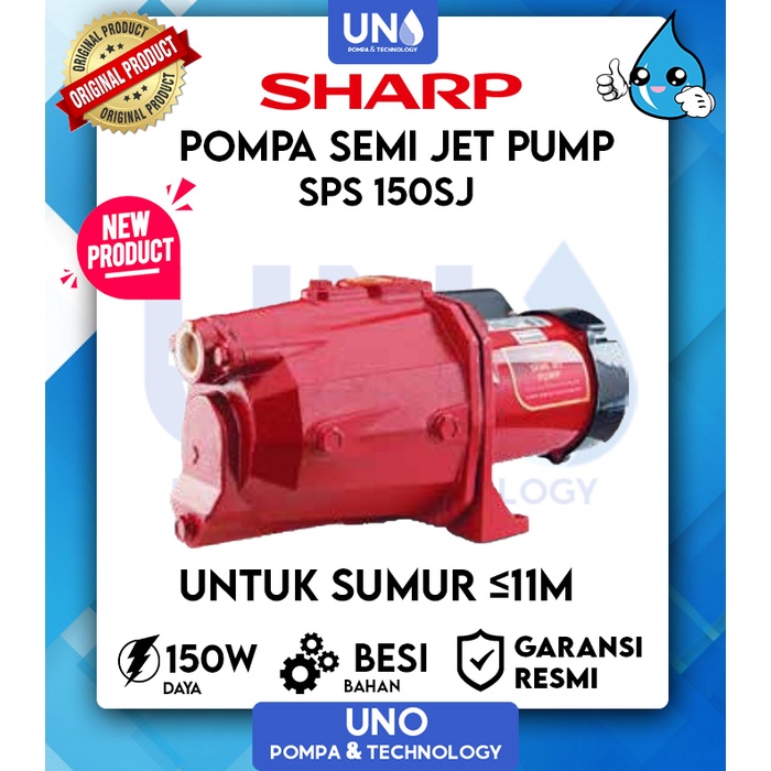 Pompa air semi jet non otomatis SHARP SPS 150 SJ