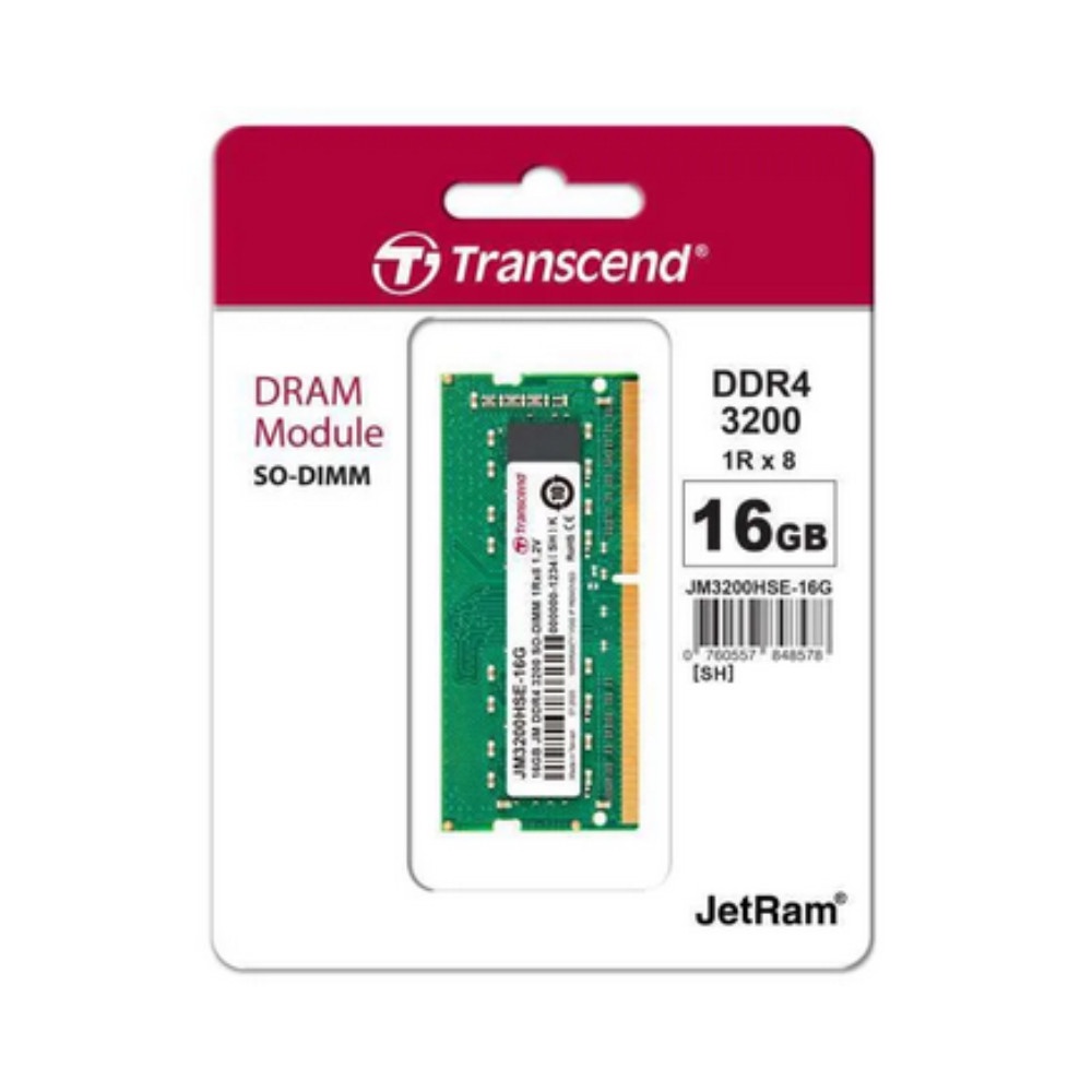 Transcend JetRam SO-DIMM DDR4 3200 16GB for Laptop / Notebook