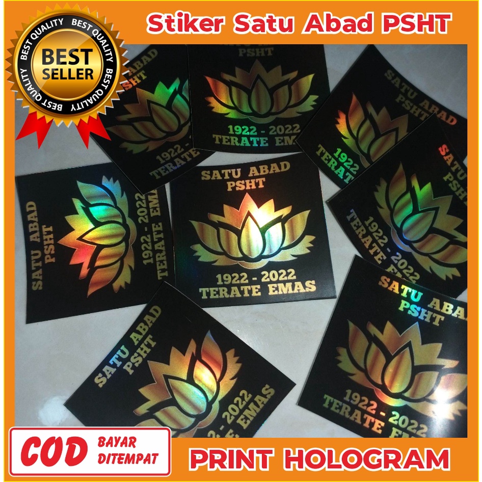 Swtiker Terate Emas Hologram Stiker Logo Lambang Psht Satu Abad Printing