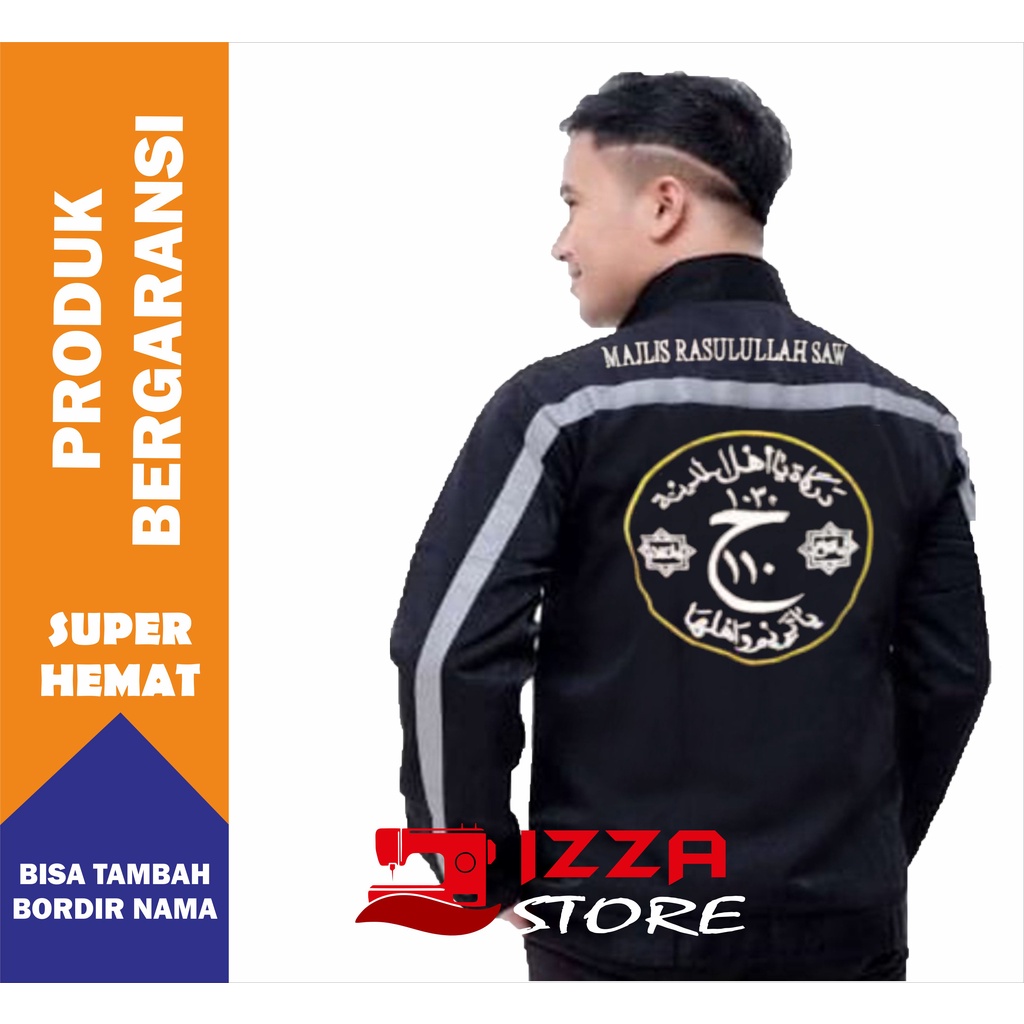 (BIG PROMO) JAKET MAJELIS + BORDIR NAMA | Jaket Majelis Rasulullah SAW Jaket MR / nu sholawat santri