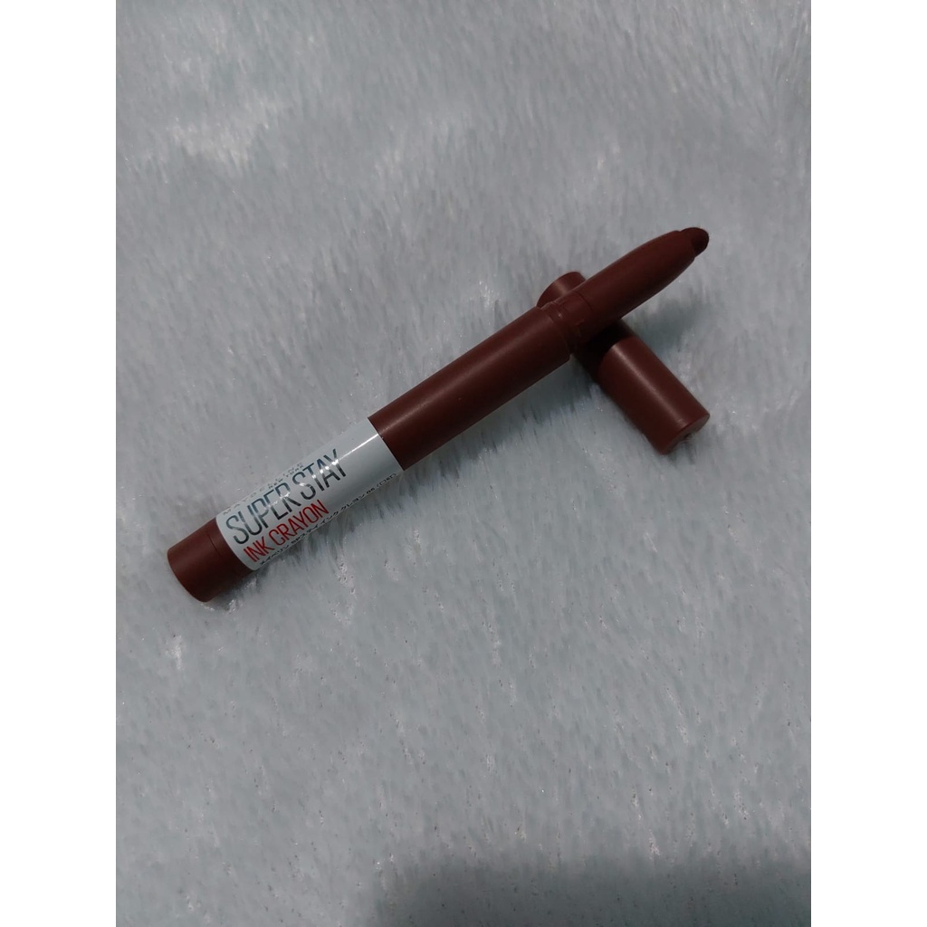 (PRELOVED) Maybelline Superstay Ink Crayon Matte Lipstick Make Up Shade 05 LIVE ON EDGE
