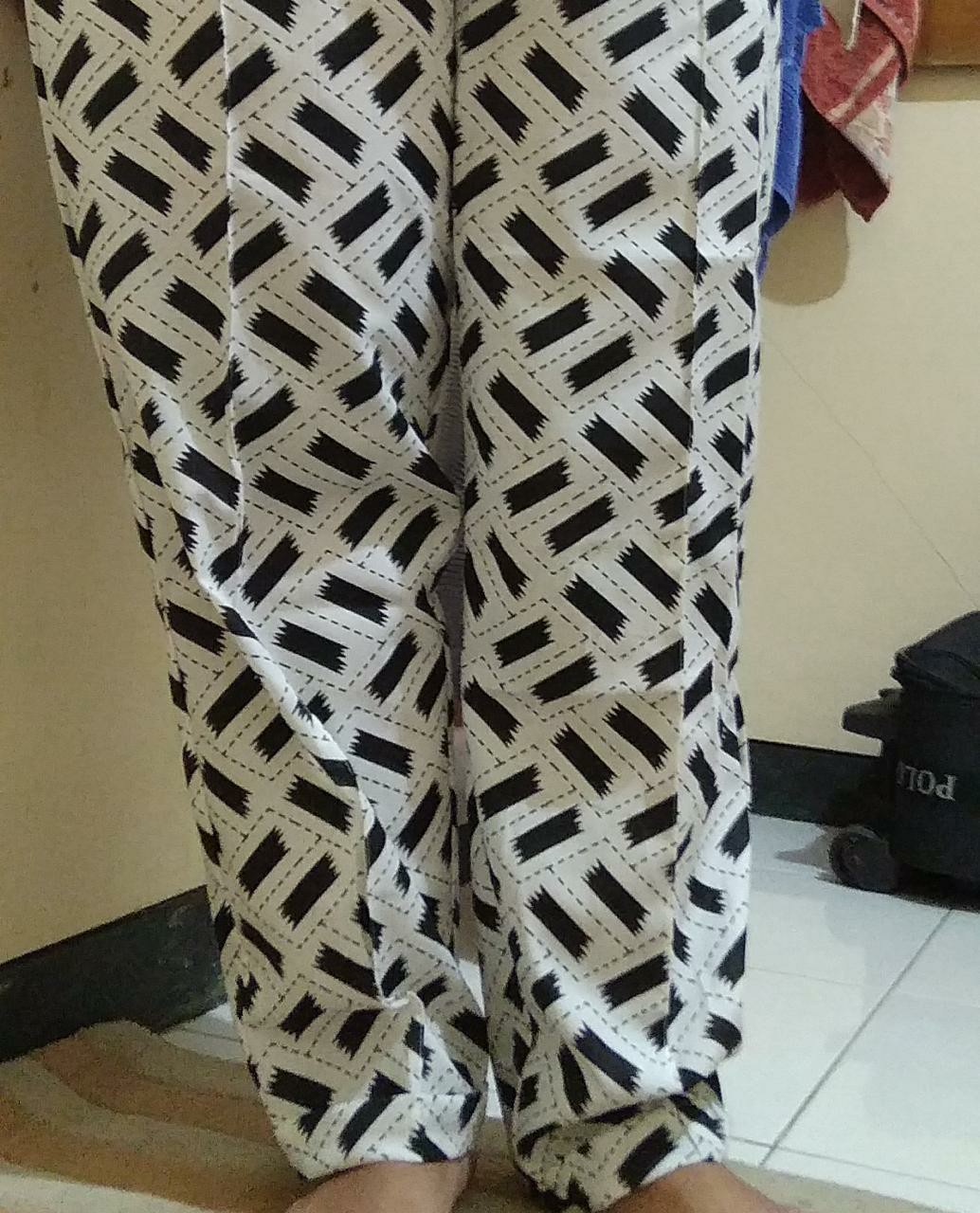 Okealibebe - Celana Wanita Baggy Pants Motif Abstrak/ Celana Panjang Wanita Bestseller