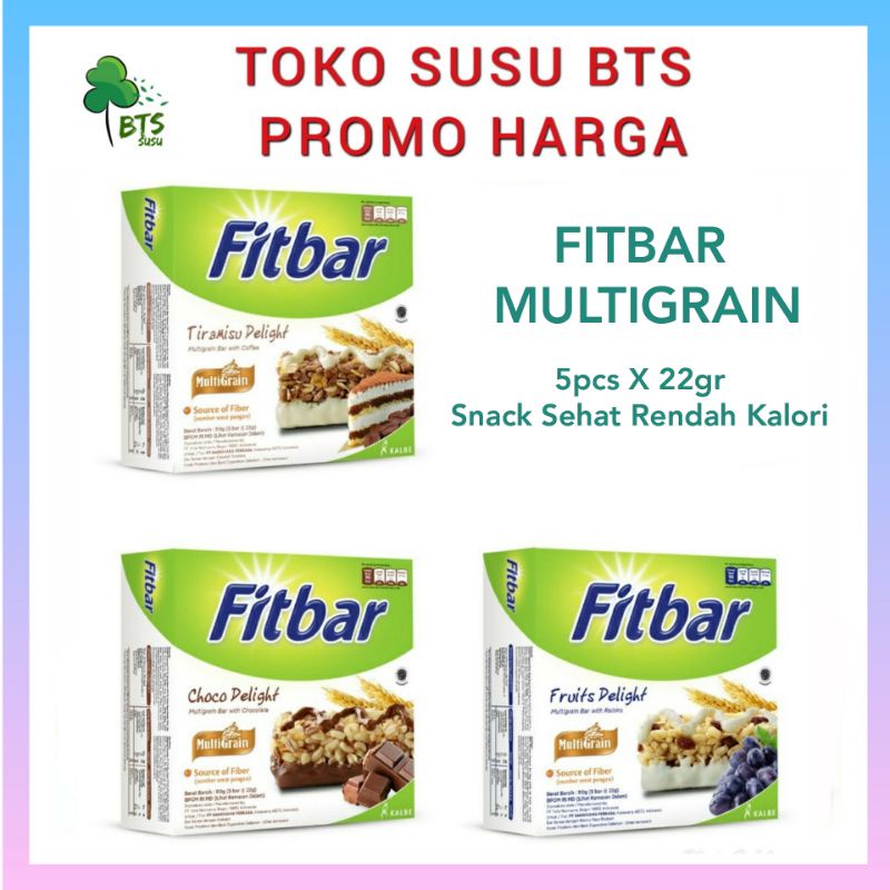 

Fitbar 5x22gr nuts tiramisu coklat fruits cheese