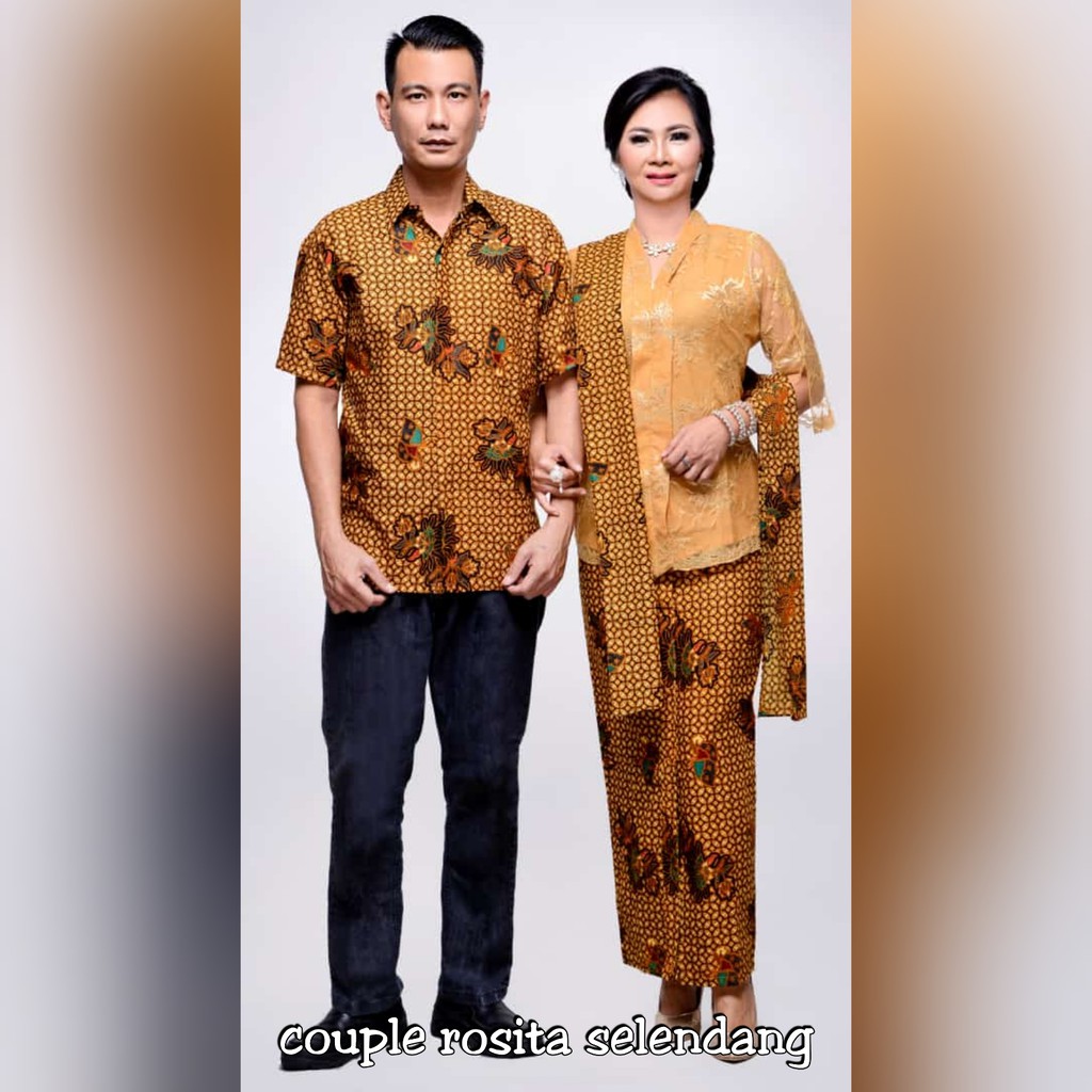 BATIK COUPLE KELUARGA SARIMBIT FAMILY TERBARU MODERN MURAH JUMBO ANAK ROK N BLUS ROSITA SELENDANG