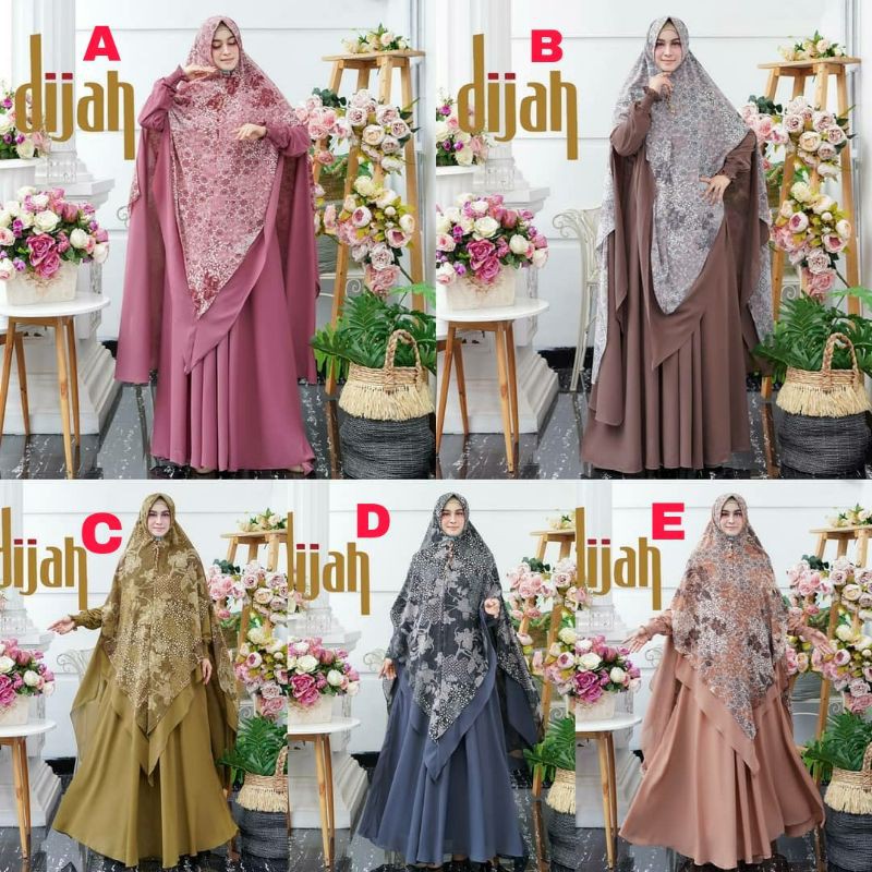 DIJAH 249 GAMIS SYARI PREMIUM SET SYAR'I TERBARU BAJU SYARI ORIGINAL DIJAH ORIGINAL