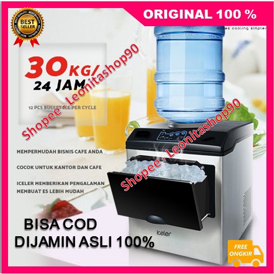 [BISA COD] Mesin Es Batu Kristal Iceler Pembuat Es Mesin Pembuat Es Batu Ice Cube Maker Machine  30KG/D 100% ASLI ORIGINAL