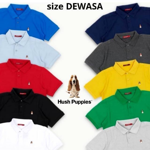 KAOS POLO KERAH HUSH  PUPPIES  MAN KAOS PRIA COWOK DEWASA 