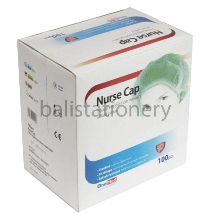 Jual Nurse Cap Topi Perawat, Penutup Kepala Non Woven OneMed Box 100pcs ...