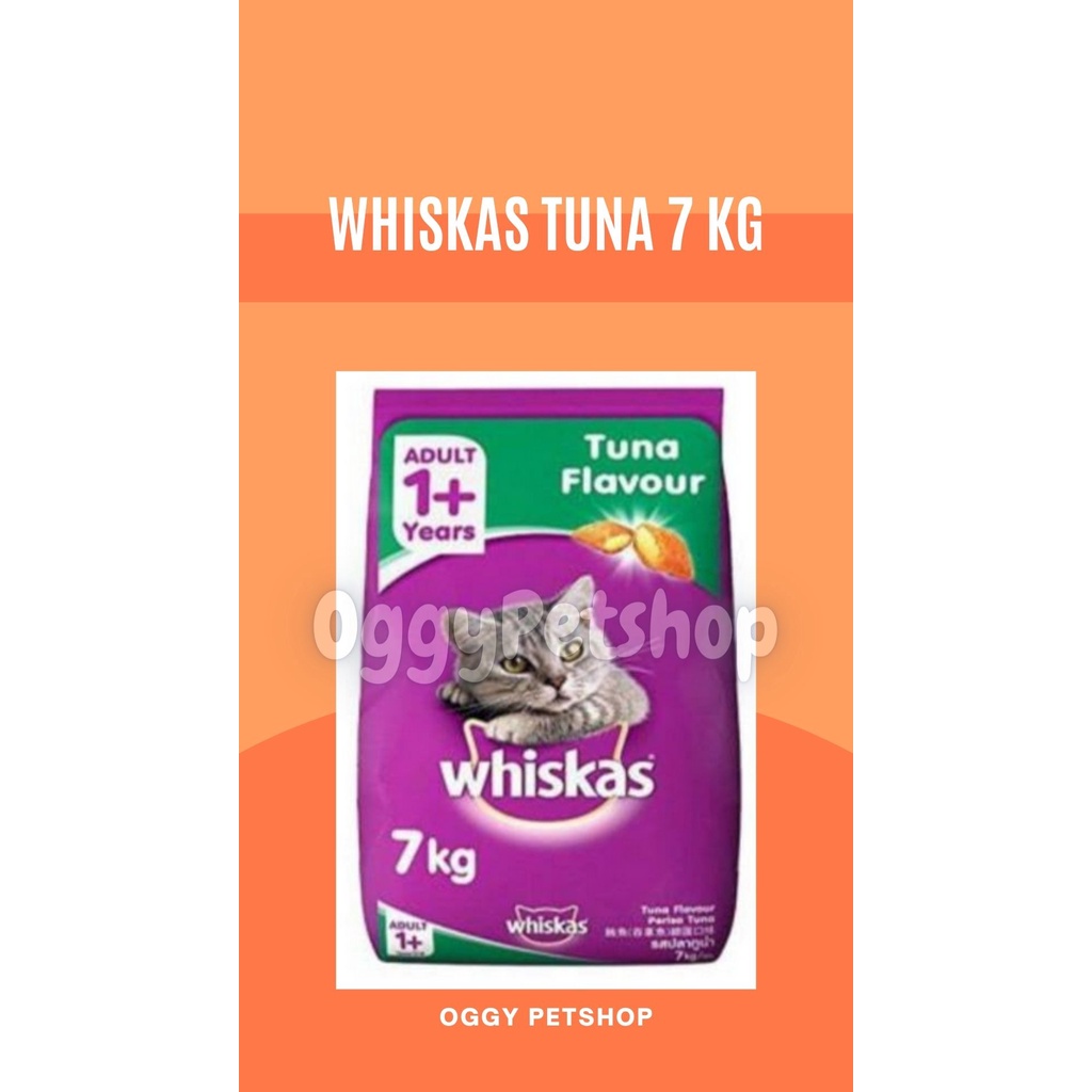 Whiskas Tuna &amp; Ocean Fish  7 Kg KHUSUS GRAB/GOJEK Makanan Kucing Kemasan 7 Kg