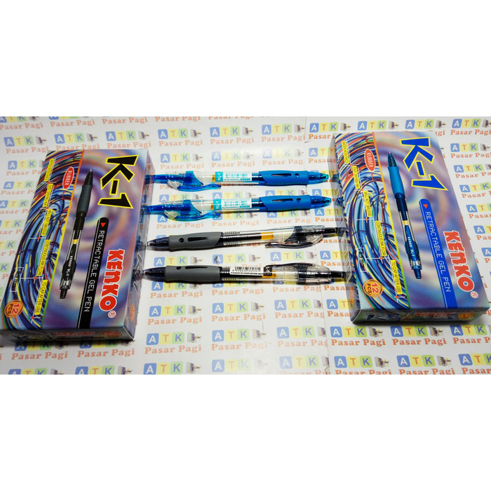 

MURAH pen gel kenko K1 hitam dan biru 0,5 mm