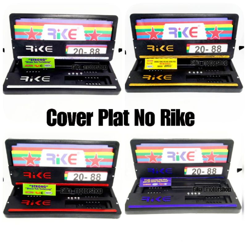 Cover /Tempat plat nomor /Tutup Plat Nomor Rike Bingkai Plat Nomor Black Series Rike list Warna Free Sticker Rike Tutup Plat Nomor Rike Universal