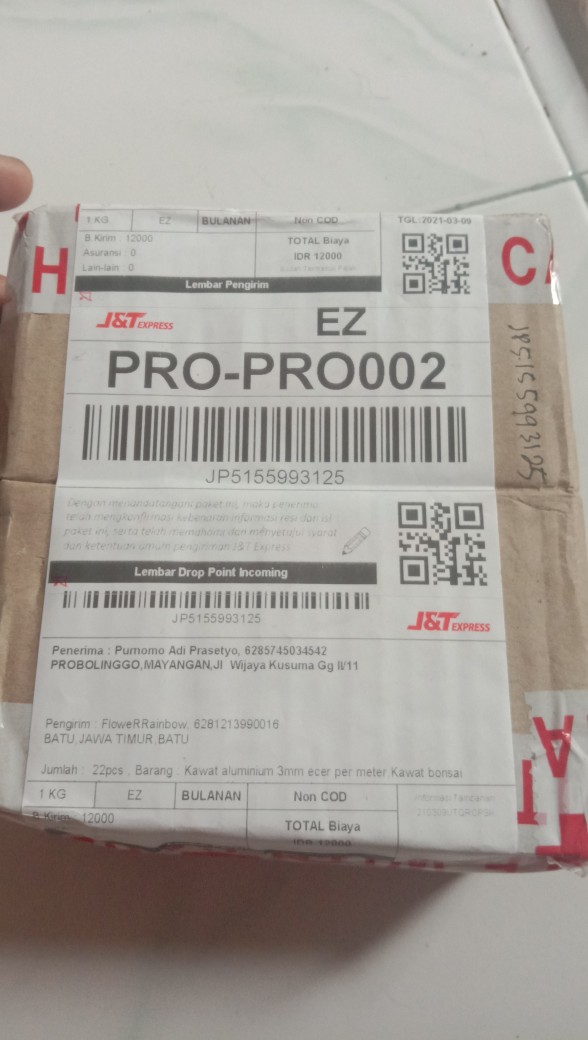 Kawat Aluminium 3mm Ecer Per Meter