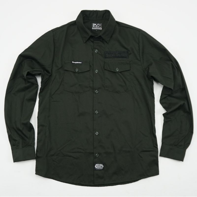 Dark Green Longsleeve Shirt - ROUGHREBEL OFFICIAL STORE