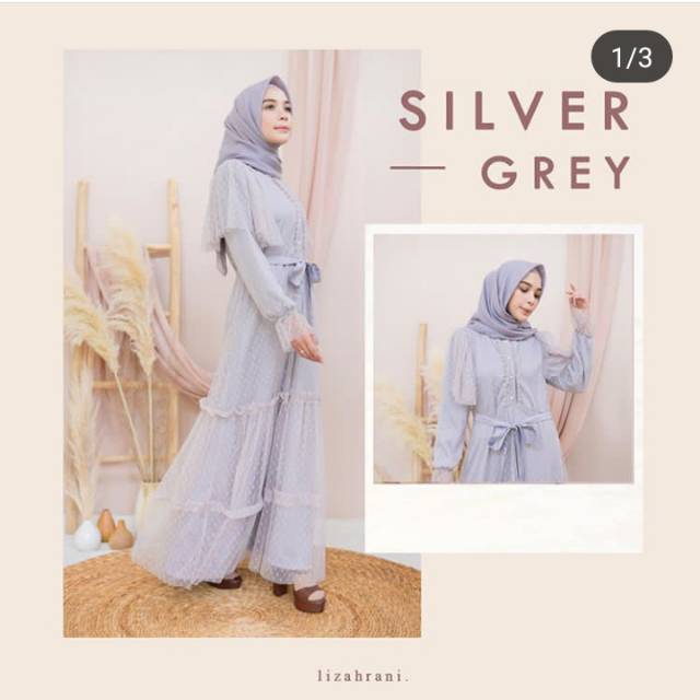Rana Dress Silver Grey by Lizahrani
