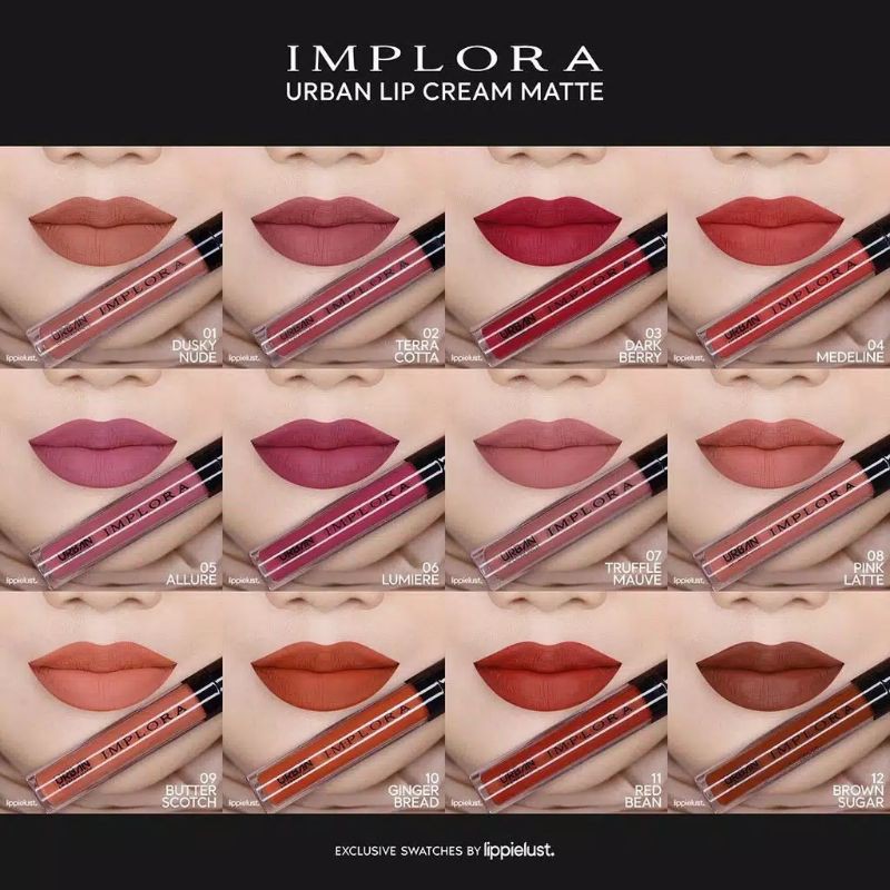 IMPLORA LIP CREAM MATTE ORIGINAL GROSIR MURAH NO 1 ,  2 , 3 , 4 , 5 ,  6 , 7 , 8 , 9 ,  10 , 11 , 12