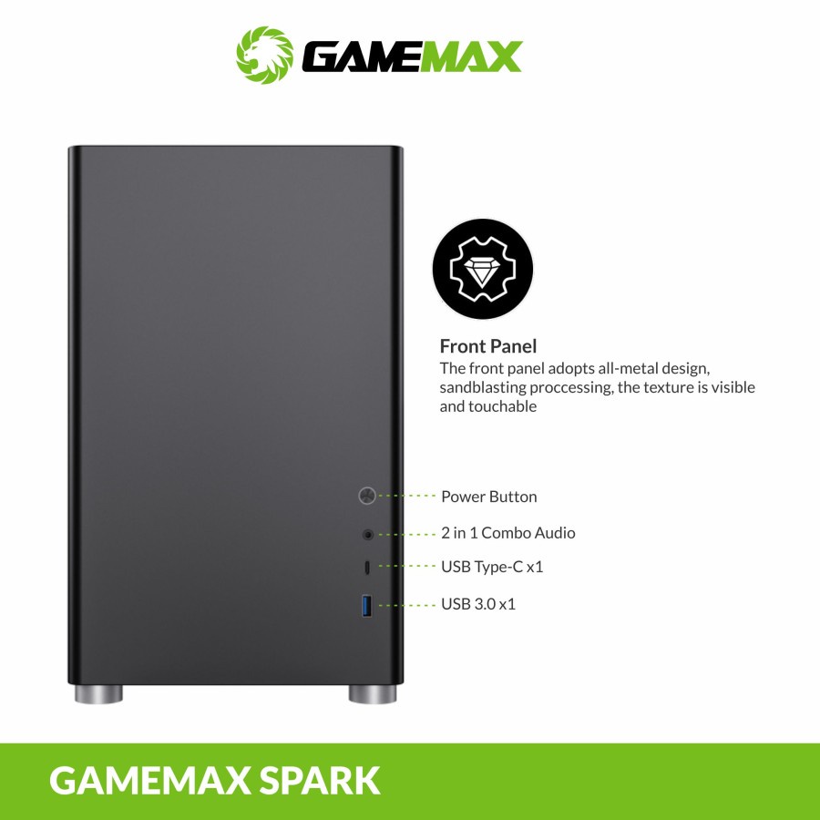 GameMax SPARK M ATX Desktop Gaming Computer Case | PC Casing Game Max