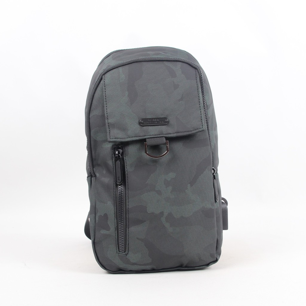 Tas Crossbody untuk Ipad / Tab + USB Port - Polo Hummer - Camo Abu Army