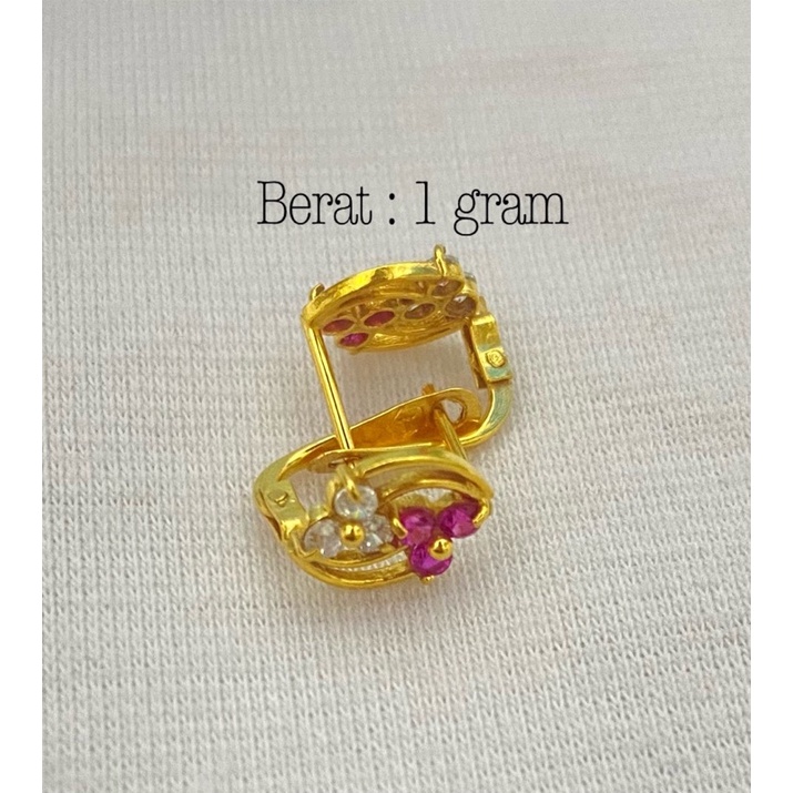 anting jepit 1gr emas muda