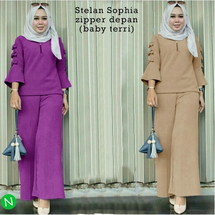 Setelan baju kantor/ setelan kulot / setelan celana panjang / kekinian | fika