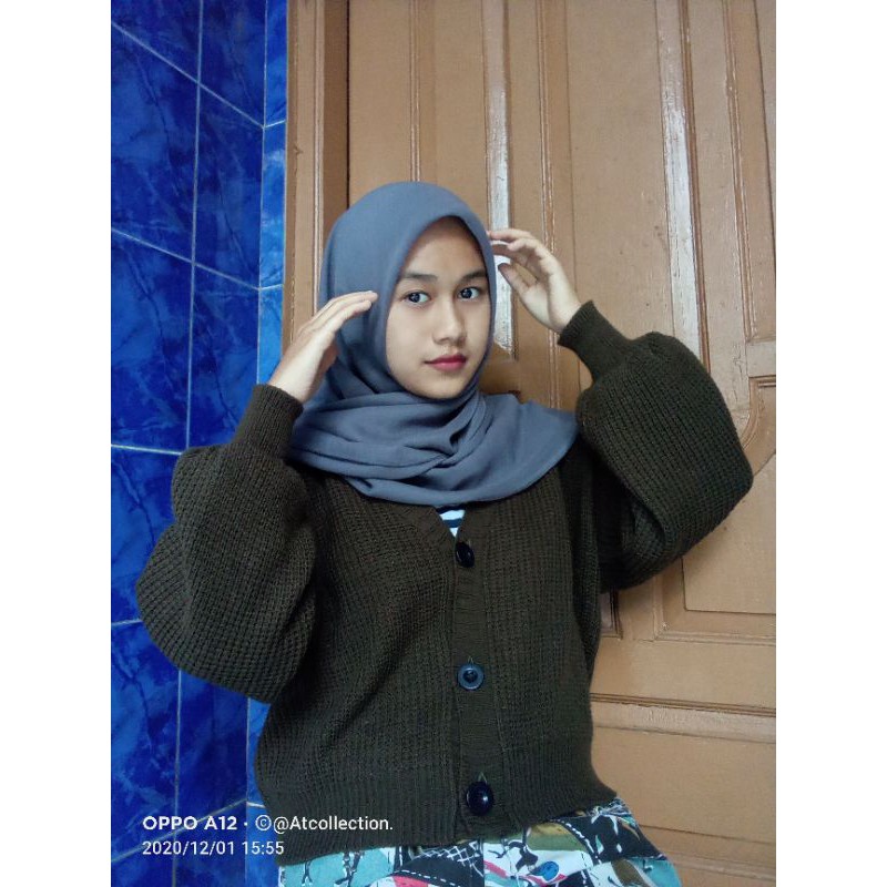 Lili Cardi kancing3/Rajut 7gauge TEBAL,