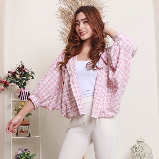 Kemeja Wanita Pastel Elzanteri | kemeja batwing | kemeja crop