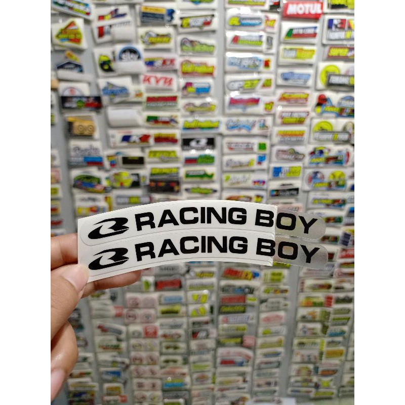 sticker print cut velg RACING BOY TRANSPARAN