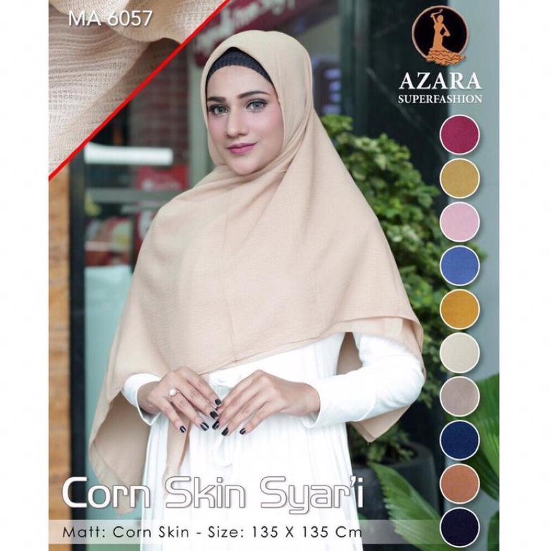 [PROMO JH997] [ 135x135cm ] Hijab / Jilbab Segi empat syari CORNSKIN SYARI by Azara jumbo Terkini