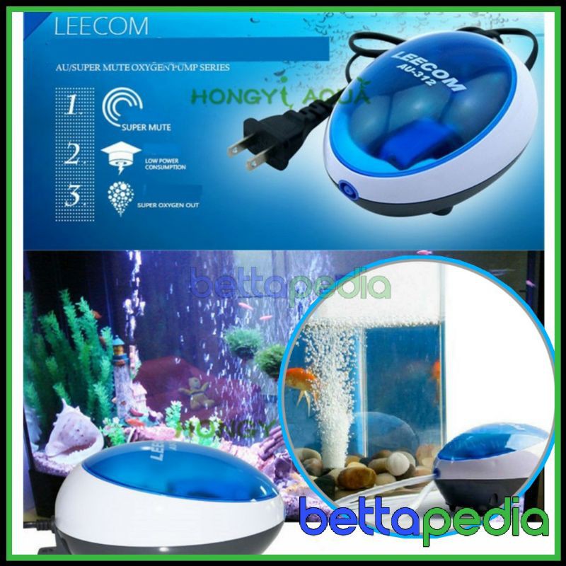 Aerator Pompa Udara Aquarium Aquascape Pompa Udara Silent Akuarium RS-511 Anti Berisik  ORIGINAL