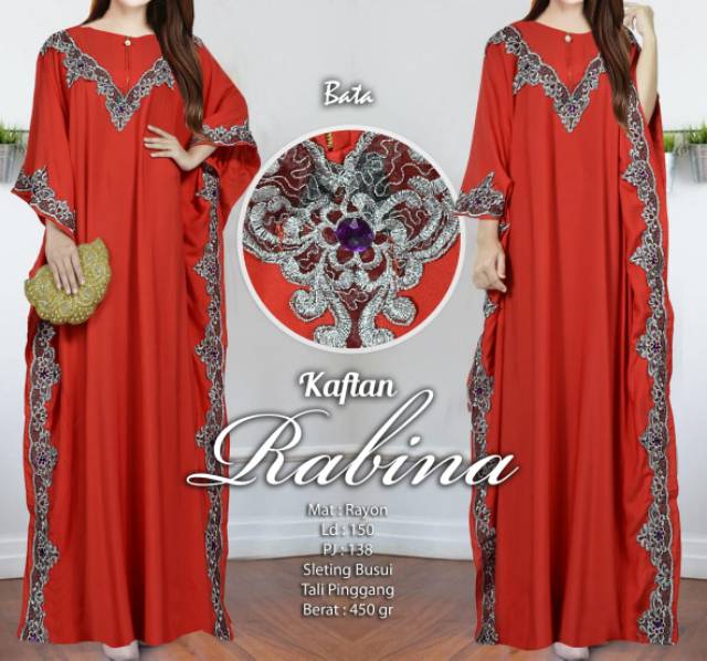 Megasari,rabina gamis kaftan busui