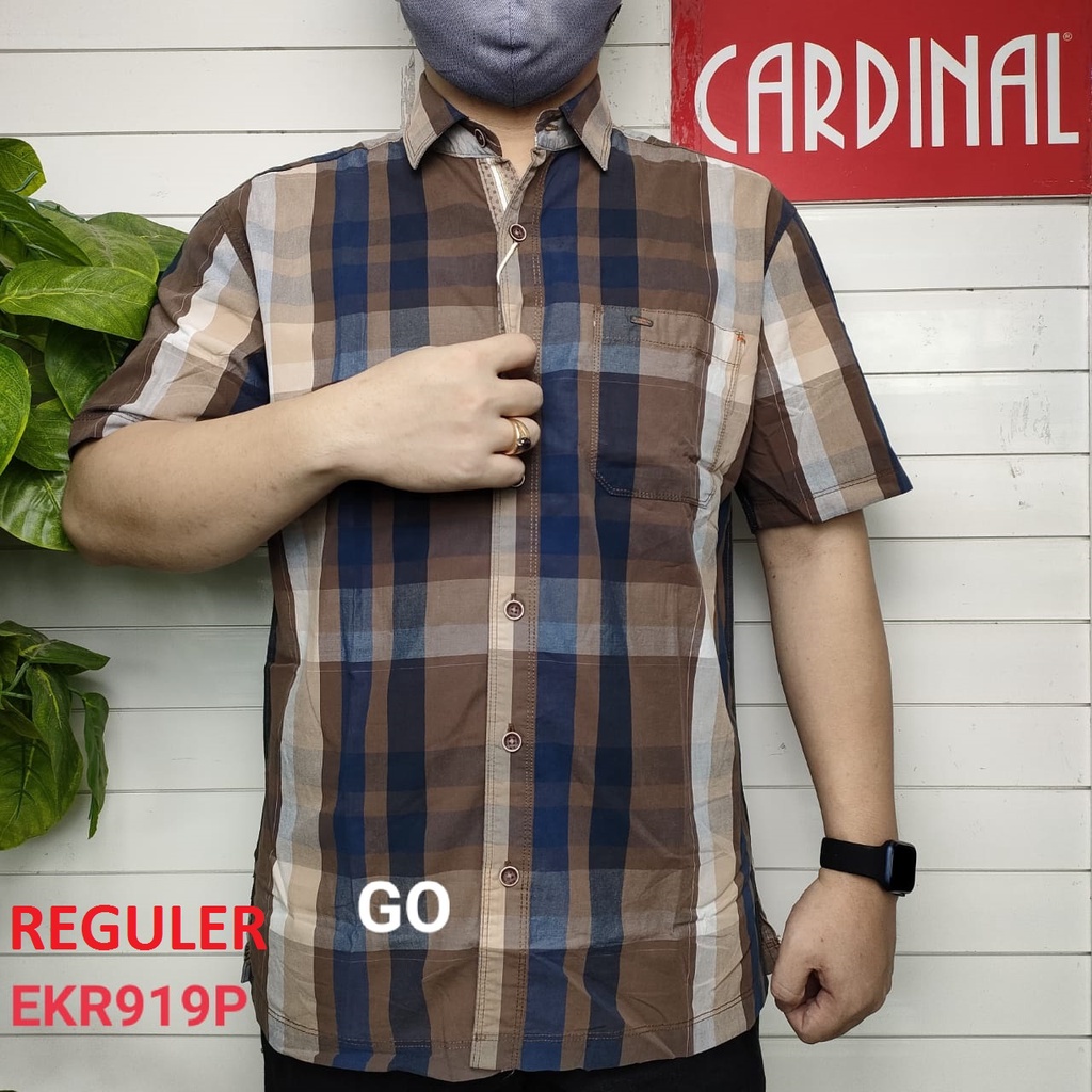 gof CRRB CARDINAL KEMEJA JUMBO CASUAL Hem Pria Baju Pendek Cowok Pakaian Pria