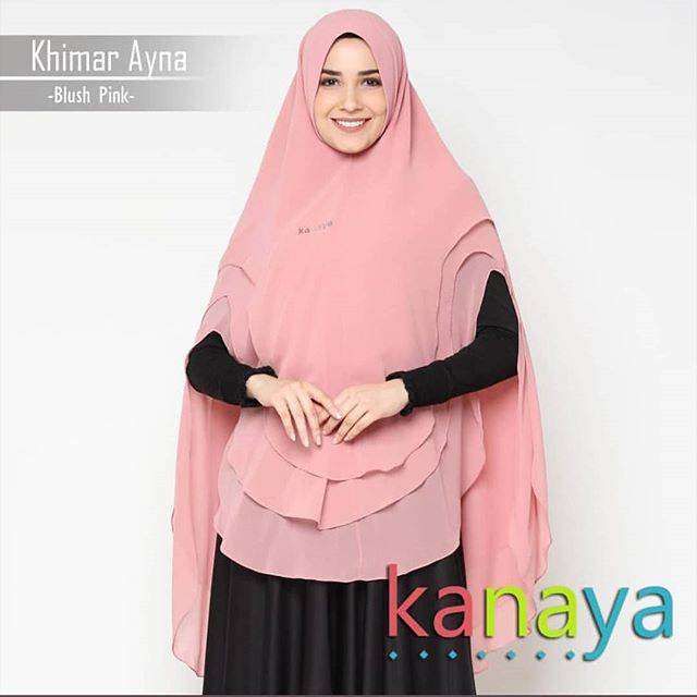 khimar ayna kanaya blush pink