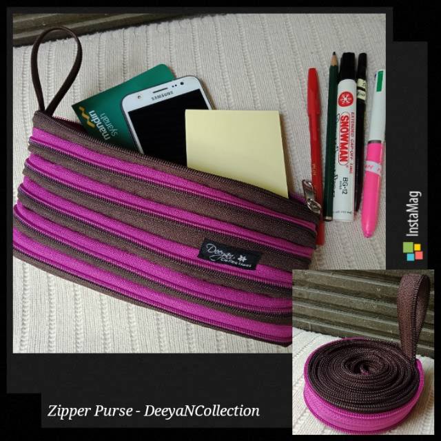 

Dompet unik / dompet resleting / tempat pensil jumbo / zipper purse / tempat pensil unik / ungu