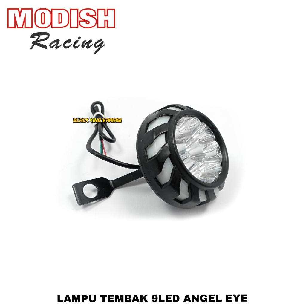 Lampu tembak sorot LED bracket spion 9 mata dengan angel aye 5 mode