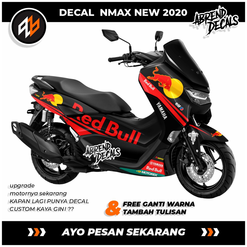 STOCK DECALS FULLBODY YAMAHA NMAX NEW 2020 REDBULL / STICKER MOTOR NMAX NEW / ACCESORIES STICKER