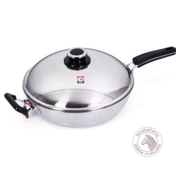 ALAT MASAK ZEBRA WOK 32cm W/LID 5lapis 176232 ZEBRA