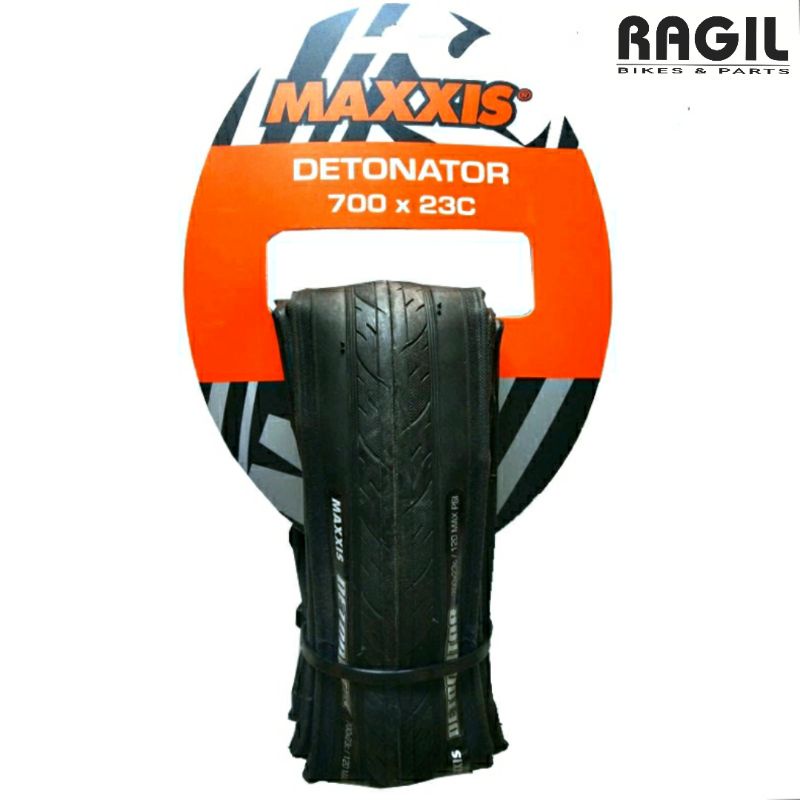 BAN LUAR SEPEDA 700 x 23C 700x23C 23 C MAXXIS DETONATOR FIXIE BALAP ROAD BIKE HITAM KEVLAR